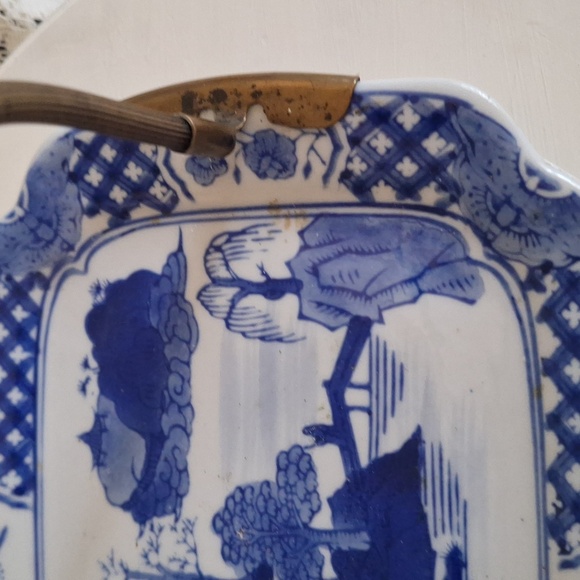 Vintage Blue And White China Server - Picture 4 of 9